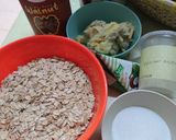 Gambar langkah 1 resipi Biskut Oat Durian.