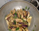 A picture of step 1 of Vangi bath/brinjal rice.