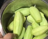 A picture of step 1 of Kheer-Potol/Parwal or Potol Mishti.