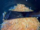 Spiced White runners beans in grated carrots