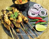 A picture of step 6 of Chicken Satay.