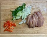 A picture of step 1 of Chicken stir fry with tofu scramble.