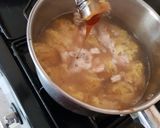 A picture of step 2 of My Won Ton Soup with prawns squid & miso base.