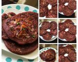 A picture of step 8 of Pink/Beetroot Chilla.