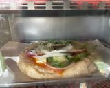 รูปขั้นตอนการทำที่ 6 ของ พิซซ่าหน้าผัก2 ซอส🍕🥦🍅Veg Pizza with Tomato and Ranch Sauce🫑