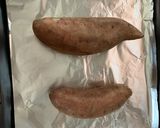 Édesburgonyás szósz, tésztával 🌿vegán recept fázis 1 fotója