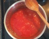 A picture of step 1 of Orecchiette with tomato and burrata cheese.