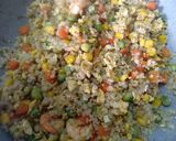 รูปขั้นตอนการทำที่ 4 ของ ข้าวบุกผัด เขียวหวาน กุ้ง หมูสับ ไข่ คลีน