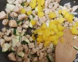 A picture of step 2 of My Mummies Day Chicken Salsa with tortillas. 💜.