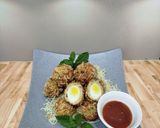Foto langkah ke 8 dari resep Bola-bola Rambutan Tempe.