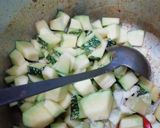 A picture of step 4 of Bhandara style kaddu ki sabzi.