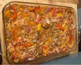 A picture of step 4 of One Pan Spicy Chicken, Veggie and Rice Bake.