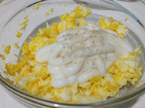 Simple egg salad sandwich