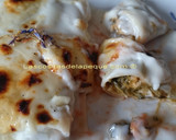Foto del paso 6 de la receta: Canelones con grelos y chorizo gratinados con queso de tetilla (exprés) 
