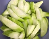 Hình bước làm 1 của món Lòng gà xào mướp