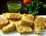 A picture of step 3 of Corn Dhokla.