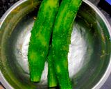 A picture of step 1 of Karela nu shak.