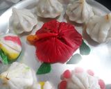 A picture of step 9 of Hibiscus shape Steamed modak.