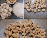 A picture of step 1 of Makhana cashew Burfi in few minutes - Rakshabandhan special.