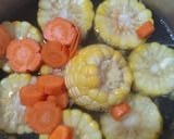 Foto langkah ke 3 dari resep Bobor bayam, jagung manis.