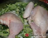 A picture of step 4 of Chicken with okra in the oven.