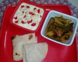 A picture of step 22 of Amchur methi okra with pasta chisel kheer.