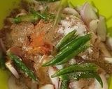 A picture of step 3 of Gongura Chicken.