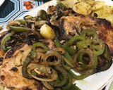 Foto del paso 9 de la receta: Costeletas de cerdo a la plancha con verduras