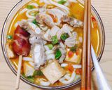 Hình bước làm 1 của món Mì udon nấu sườn