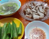 Hình bước làm 2 của món Canh bí xanh nấu lòng gà