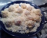 Foto del passaggio 3 della ricetta Merluzzo in crosta di panko, con erbette e frutto di mostarda
