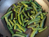 Chauchas con ajo y clara de huevo