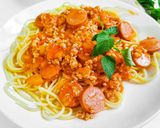 Hình bước làm 5 của món Spaghetti sốt cà chua thịt băm