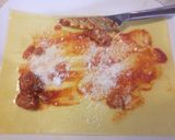 A picture of step 2 of Cannelloni al ragù di salsiccia.