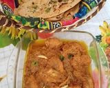 A picture of step 5 of Chicken degi korma with homemade naan.