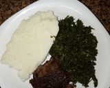 A picture of step 2 of Ugali, sufuria grilled beef and green#author marathon.