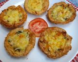 Foto langkah ke 9 dari resep Spinach quiche with smoke beef.