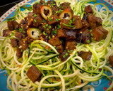 Foto del paso 6 de la receta: Espaguetis de calabacín con tempeh y berenjena