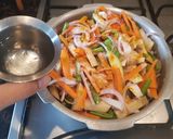A picture of step 3 of Aviyal Kerala style.