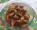 A picture of step 4 of Chicken Kasha.