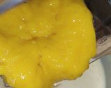 A picture of step 3 of Mango Pudding Delight 3 layered.