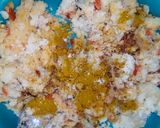 A picture of step 2 of Yam roll.