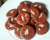 Foto langkah ke 9 dari resep Almond Cookies Red Velvet (Putih Telur Tanpa butter/ margarin).