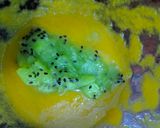 A picture of step 11 of Semolina mango kiwi cake.