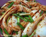 Hình bước làm 11 của món Kim chi cải thảo muối xổi 배추걸절이