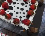 Foto langkah ke 10 dari resep Kue ulang tahun blackforest / blackforest ganache.