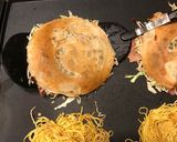A picture of step 13 of Hiroshima-style Okonomiyaki (Basic).