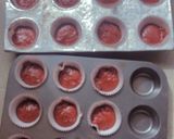 A picture of step 2 of Red velvet cup cake.