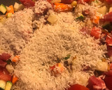 Foto del paso 2 de la receta: Risotto de vegetales y carne en vino tinto