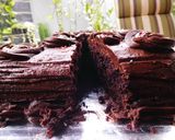 Foto langkah ke 6 dari resep Chocolate cake ultah (no mixer no egg no ribet).